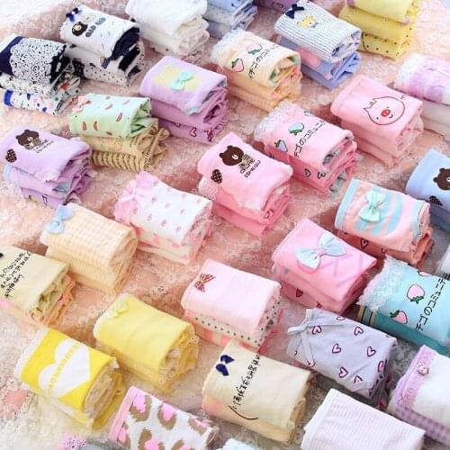 15Pc/Lot Girls Underwear Children Briefs Baby Panties Soft Cotton Printed Bow 10-20Years