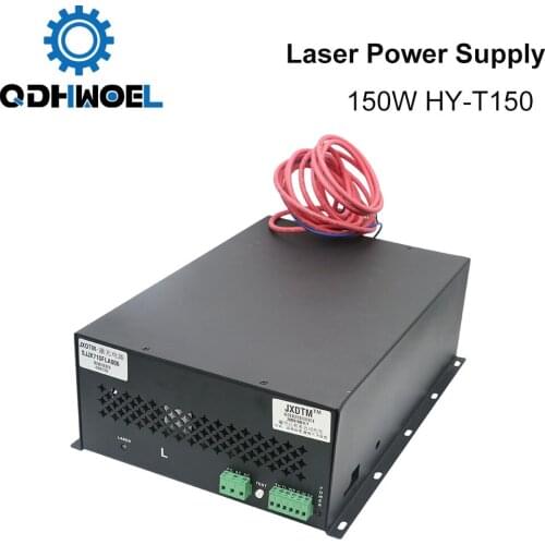QDHWOEL 150W CO2 Laser Power Supply for CO2 Laser Engraving Cutting Machine HY-T150 T / W Plus Series with Long Warranty