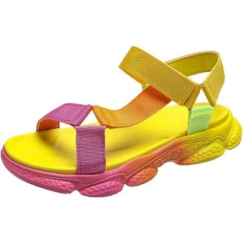 Women Summer Shoes Womens Flats Sport Trekking Comfortable Non-slip Sandals Ladies Casual Trendy Beach Sandals Plus Size 43