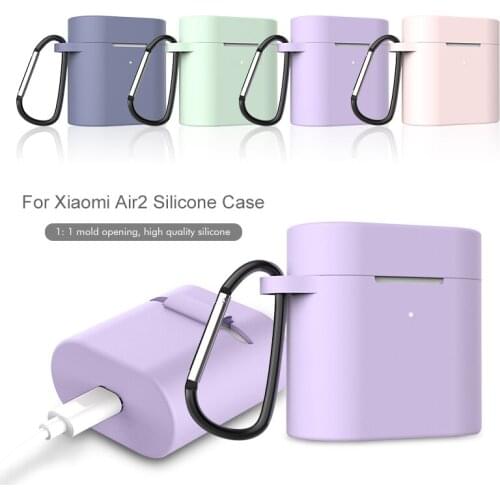 Silicone Earphone Case For Xiaomi Mi Air 2 Dust-proof Protective Wireless Bluetooth Earphone soft Cover Case For Airdots Pro 2