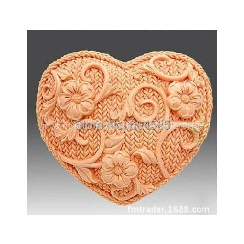 Sweet heart 3D silicone soap molds fondant cake chocolate molds for the kitchen cake decorating Sugarcraft FM177