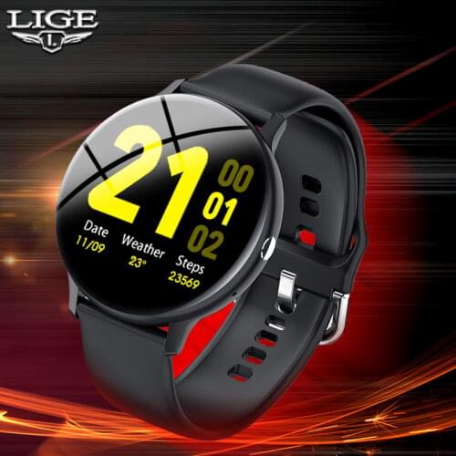 LIGE New Smart Watch Men IP67 Waterproof Full Touch Screen Sport Smart Watch Women Heart Rate Fitness Tracker Women smart watch