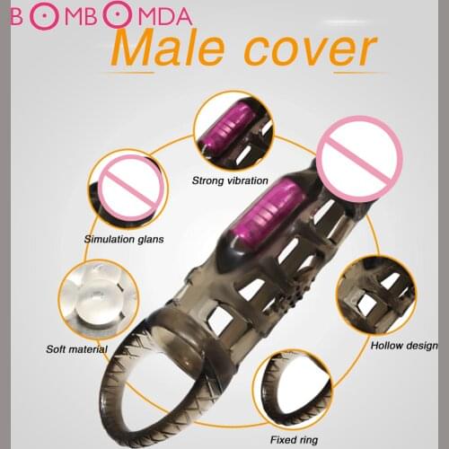 Vibrator For Men Masturdation Sex Toy Men Penis Vibrating Sleeve Delay Ejaculation Cock G Spot Stimulator Clitoris Massage Dildo