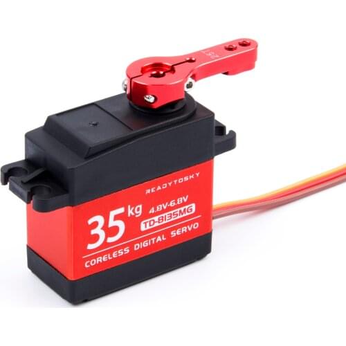 Waterproof 35KG Large Torque Digital Coreless Servo 180/270° Aluminium Metal Gears 25T Arm For RC Car Crawler Boat Plane