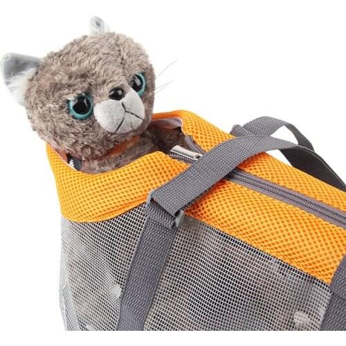 Travel Bags Breathable Pet Carrier Mesh Foldable Pet Conveyor Cat Dog Loadable Transparent Tote Bag With Zipper