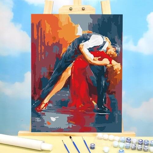 Woman Dance DIY Paint By Numbers Complete Kit Oil Paints 50*70 Boards By Numbers Handmade For Children Wall Wholesale