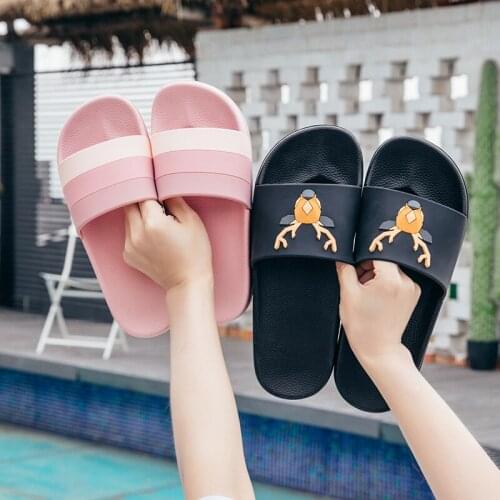 Slippers Womens Korean-Style Cute Elk Slippers Home Non-Slip Slipper Men Home Slippers for Men Indoor Shoes Men Mens Slippers