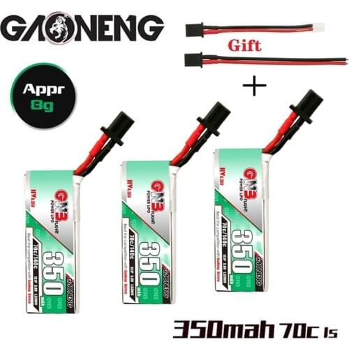 1-10PCS GNB 1S HV Lipo Battery 3.8V 350mAh 70C 4.35V GNB27 Connector for RC Racing Drone DIY Accessories Replacement Spare Parts