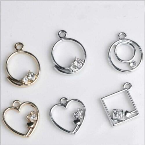 10pcs new alloy diy earrings jewelry pendant color plating hair accessories