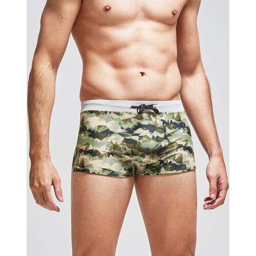 2021 New summer men boxer swimwear men swim briefs trunks men sexy beach shorts sports bikini shorts men swimsuit surfing pants