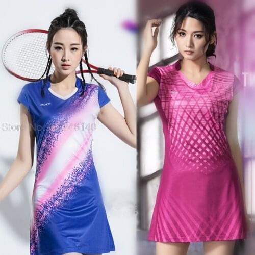 2021 Badminton Dress Womens Suit Short Sleeve Quick-Drying Sports Tennis Dress With Safety Short Slim Girls Training Apparel