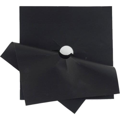 4 Pcs Reusable Sheet Gas Cooker Liner Protector Cover Gas Stove Furnace Protection Pad (27x27CM) JAN88