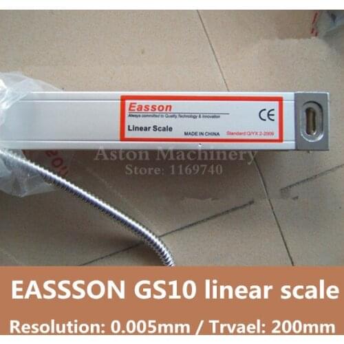 Free shipping High Precision EASSON GS10 linear scale 5u linear glass scale TTL 5V 200mm linear optical scale for CNC lathe