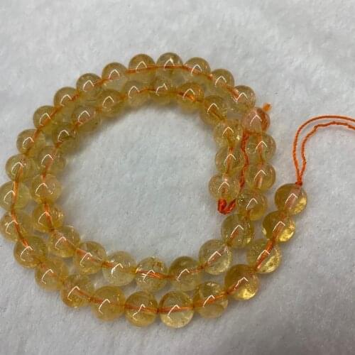 AA grade natural 8mm yellow citrines Beads For Jewelry Making Beads Bracelets For Women 15'' Needlework Spacer DIY Beads