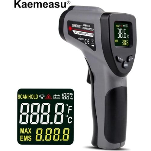 Digital Infrared Thermometer 1600 Degrees Celsius Colorful Display High Temperature Infrared Laser Thermometer