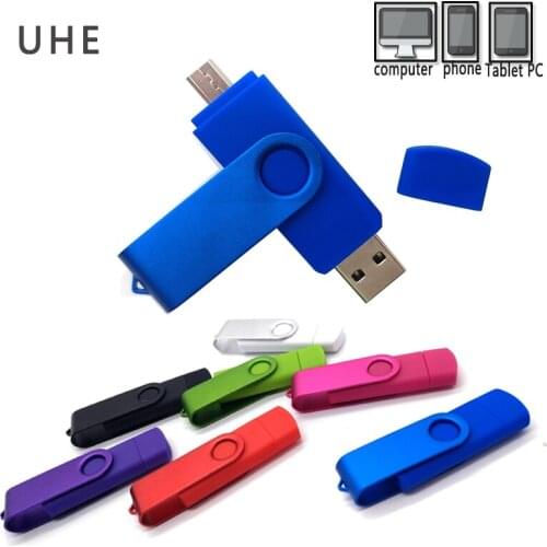 OTG USB Flash Drive 4G 8G 16G 32G 64G Micro USB & USB 2.0 pen drive memory stick personalized lettering(10PCS free) pendrive