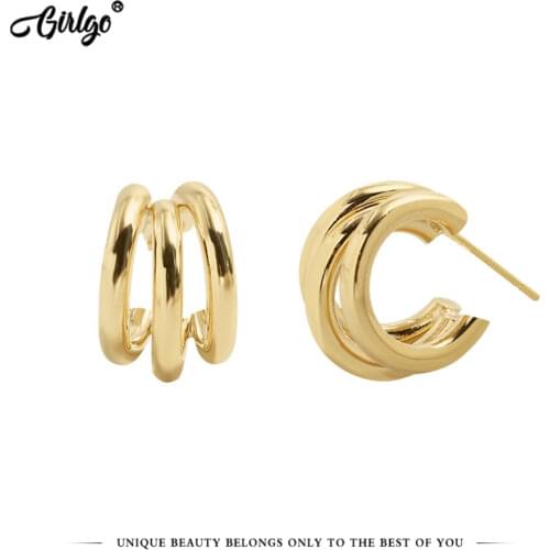Girlgo Women's Gold Earrings