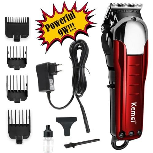 Kemei 100-240V Professional Cordless Hair Clipper Electric Trimmer Powerful Hair Shaving Machine Hair Cutting Beard KM-2608