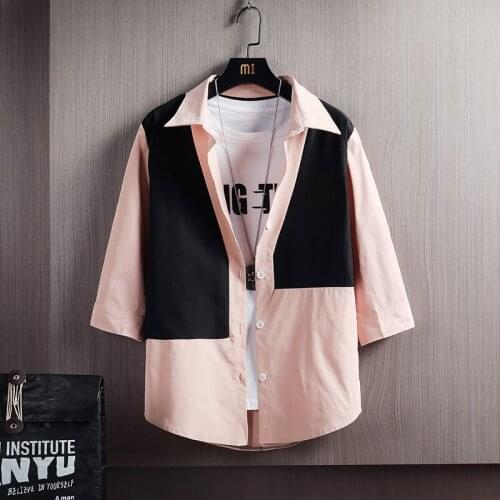 Classic Brand 2021 Summer HIP HOP Mens White Black Streetwear Shirt Fashion Short Sleeve Loose Casual Plus OverSIZE M-4XL 5XL