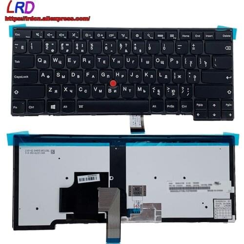 New Original RU Russian Backlit Keyboard For Lenovo Thinkpad T431S T440 T450 T460 T440S T450S T440P Laptop 01AX333 With Light