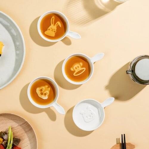 Kitchenware Ceramic Seasoning Dish Creative 3D Cartoon Dumpling Sushi Soy Sauce Vinegar Dip Vegetable Wasabi Soy Sauce Dish