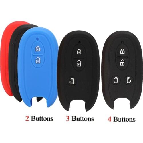 Kutery Silicone Rubber Car Key Case For Suzuki Wagon Grand Vitara Jimny Car Key Shell Case Cover Protecor 2/3/4Buttons