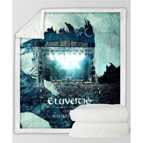 ELUVEITIE Band 3D Printed Sherpa Blanket Rectangle Blanket Home Textiles Fleece Wearable Blanket Throw Blanket for Sofa Bed