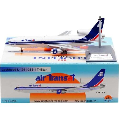 Diecast 1:200 Scale L-1011 C-FTNH Air Tristar Airlines Plane Model Alloy with Lading Gear Aircraft Collection Souvenir Gifts