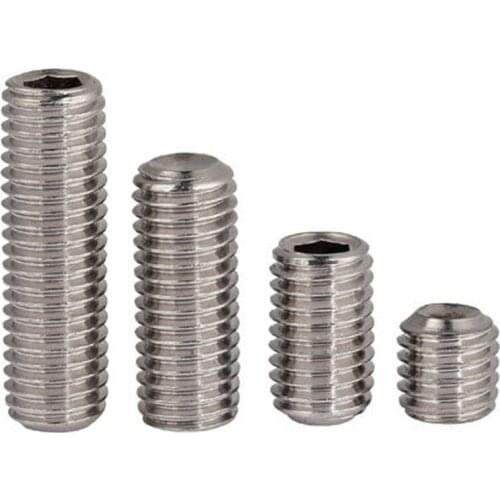 M3 Concave end set screw Hex headless screws Stainless steel Machine meter bolt top wire 2mm-20mm length