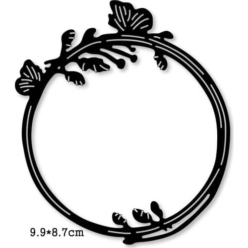 Metal Cutting Dies Vine flower Circle frame 2020 New Crafts Stencil For DIY Scrapbooking Paper/photo Cards Embossing Die