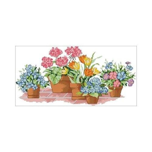 -DIM 03605 Spring Terrace Needlework,For Embroidery,DIY 14CT Unprinted Arts Cross stitch kits Set Cross-Stitching Home Decor