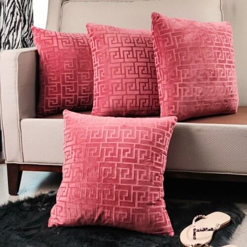 MERRYLIFE 4pcs Velvet Cushion Cover Pillowcase Pattern Pillow Case Decor Sofa Throw Pillows Room Cover Decorative Wholesale