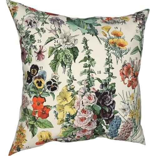 Adolphe Millot Fleurs Pillow Cover Home Decor Adolphe Millot Fleurs Cushions Throw Pillow for Home Double-sided Printing Print
