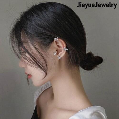 Charm Butterfly Shiny Exquisite Aesthetic Ear Bone Clip Ear Stud Earrings For Women Girls Jewelry Gifts Fashion 1pair 5 Style