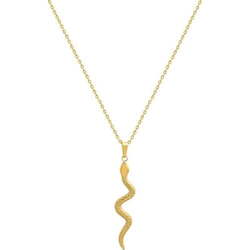 Snake Necklace for Women Stainless Steel Slytherin Choker Necklace Aesthetic Vintage Necklace Woman Hip Hop Jewelry Gift Girl