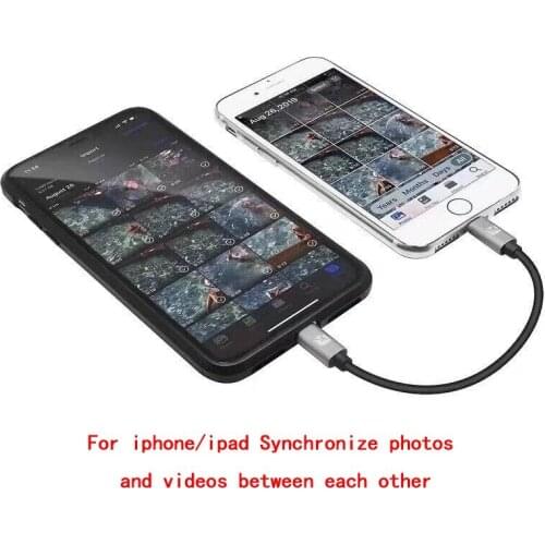FOR Lightning to Lightning OTG IOS Adapter line FOR iPhone iPad photo video WECHAT Chat record data migration Cable