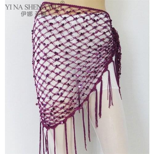 New Style Belly Dance Costumes Sequins India Dance Hollow Out Hip Scarf for Women Performance Belly Dancing Belts Accessories