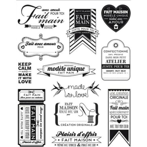 French Words Transparent Clear Silicone Stamp/Seal for DIY scrapbook/photo album Decorative clear stamp ST0884