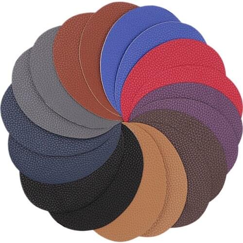 A Pair Self Adhesive Sofa Repairing Leather PU Fabric Patches Car seat Stick-on Scrapbook Fabric Stickers badges Elbow patches