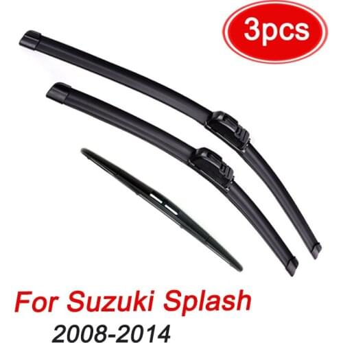 MIDOON Wiper Front & Rear Wiper Blades For Suzuki Splash 2008-2014 Windshield Windscreen Window 22"+16"+12"