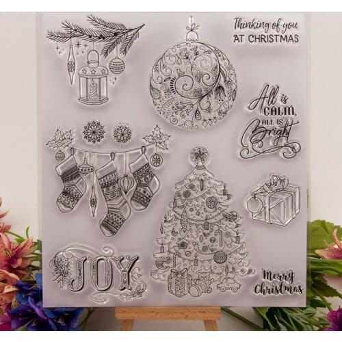 KLJUYP Merry Christmas Clear Stamps Scrapbook Paper Craft Clear stamp scrapbooking