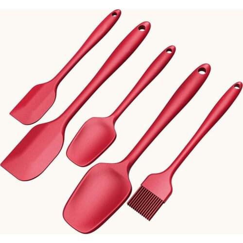 Silicone Spatula Kit Heat-resistant Soup Spoon Non-stick Special Cooking Shovel Oil Brush Kitchen Utensils Set Bakery Accessory