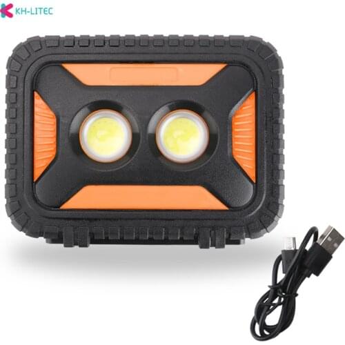 Led Portable Spotlight Super Bright Led Work Light Rechargeable for Outdoor Camping Lampe Led Flashlight Built-in 4400mAh batter