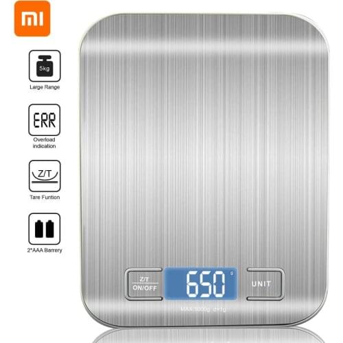 For Xiaomi Digital Kitchen Scale, LCD Display 1g/0.1oz Precise Stainless Steel Food Scale for Cooking Baking weighing Scales