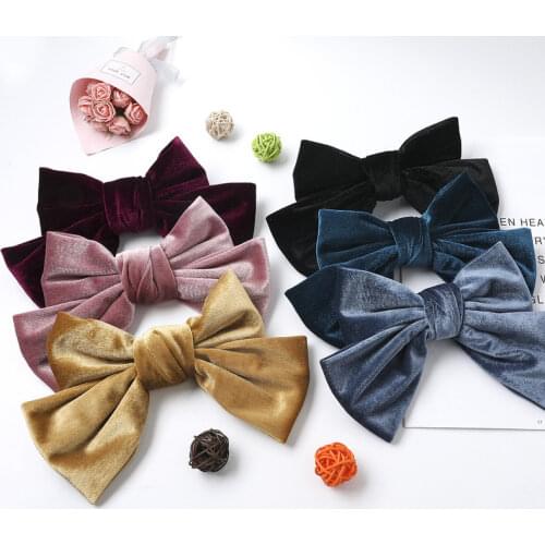 Upscale Hair Clips for Women Hairpin Velvet Satin Two Layer Butterfly Bow Hair Clip Girls Barrette Hair Clips Hair Accessories