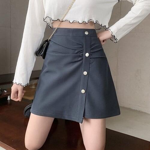 Black Mini Female Korean Vintage WomenS Pencil Skirts Woman Clothes Lady Trendy 2020 Harajuku Spring Autumn D0227
