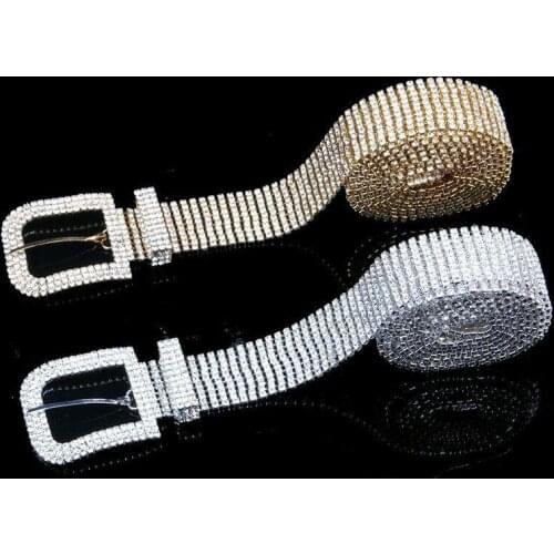 Women Shiny Belt Waist Chain Crystal Diamond Waistband Full Rhinestone Luxury Fashionable Exquisite Unique Versatile 2020 Hot