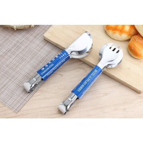 1PC 23CM Stainless Steel kitchen Tongs Cook Bread Clip Pastry Clamp BBQ Tools Food Tongs Kitchen Accessories PN 002