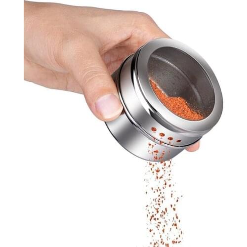 1pc Seasoning Bottle Set Stainless Steel Seasoning Shaker Spice Bottle With Plastic Lid Kitchen Tools Powder Storage