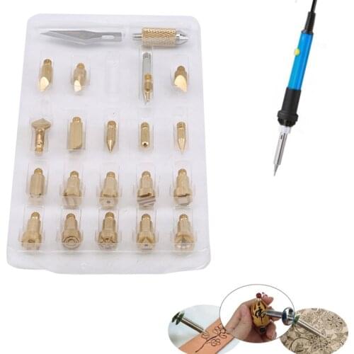 Electric Soldering Irons Temperature Adjustable Electric Iron Mini Handle Heat Pencil Sculpture Engrave Soldering Iron Tip